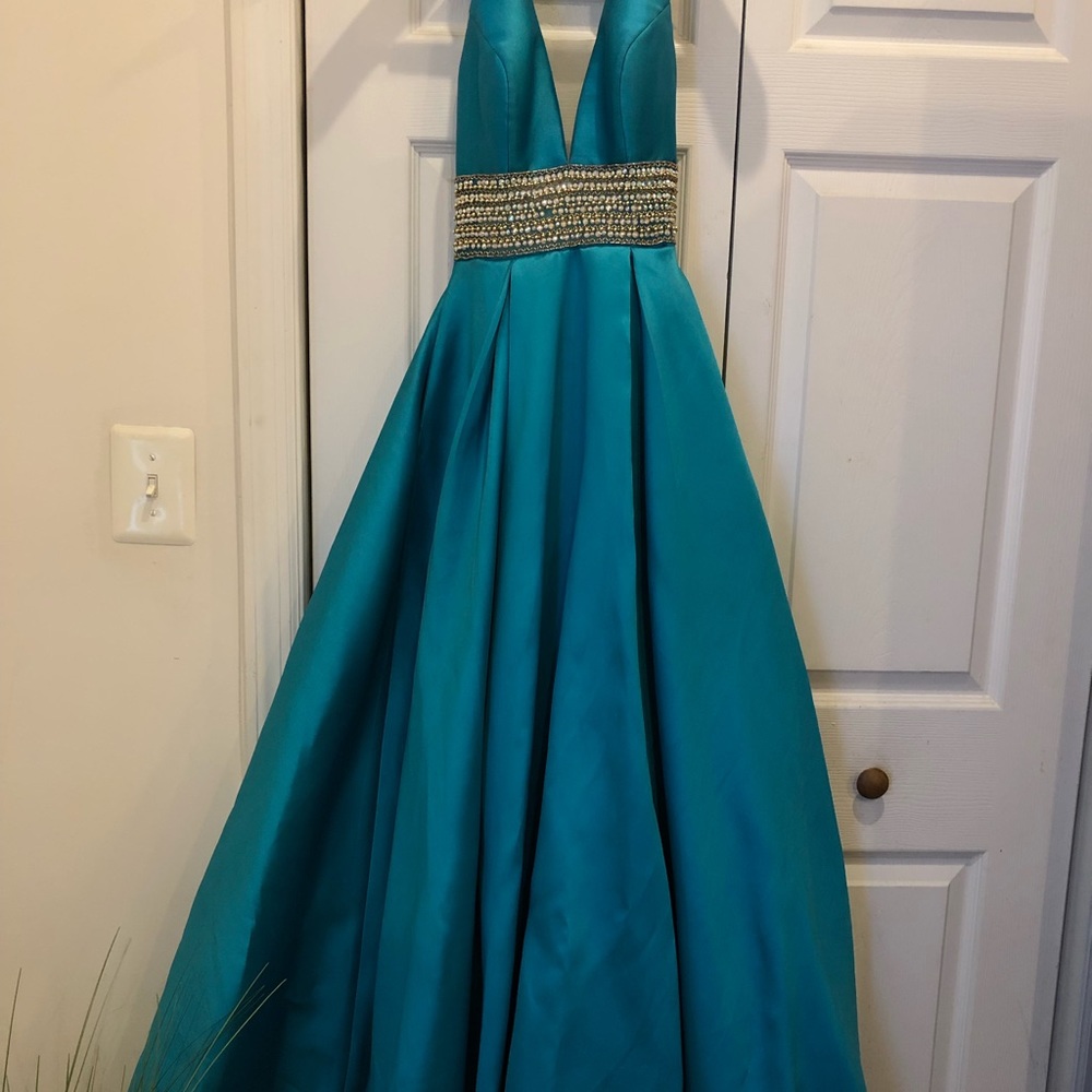 Turquoise Ballgown Dress